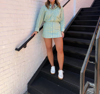 Mable - Pin Stripe Mini Skirt Set