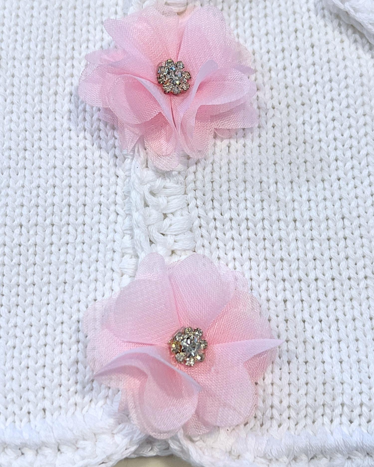 Gita - Girl's 2pc Sweater With Small Rhinestone Center