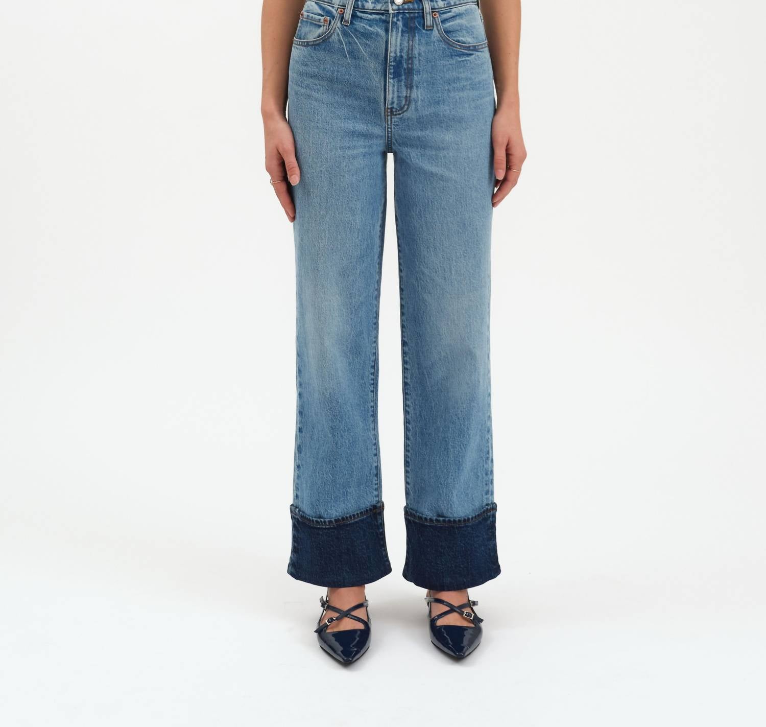 DAZE Eastside High Rise Loose Jeans in plunge 1 - women's jeans