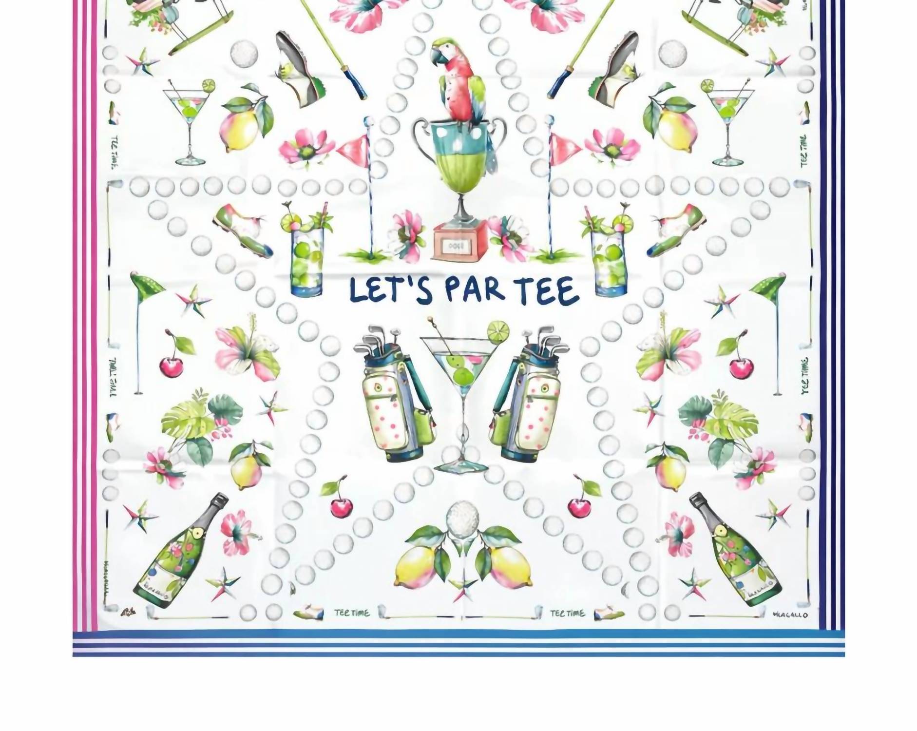Vilagallo - Lets Partee Golf Print Scarf