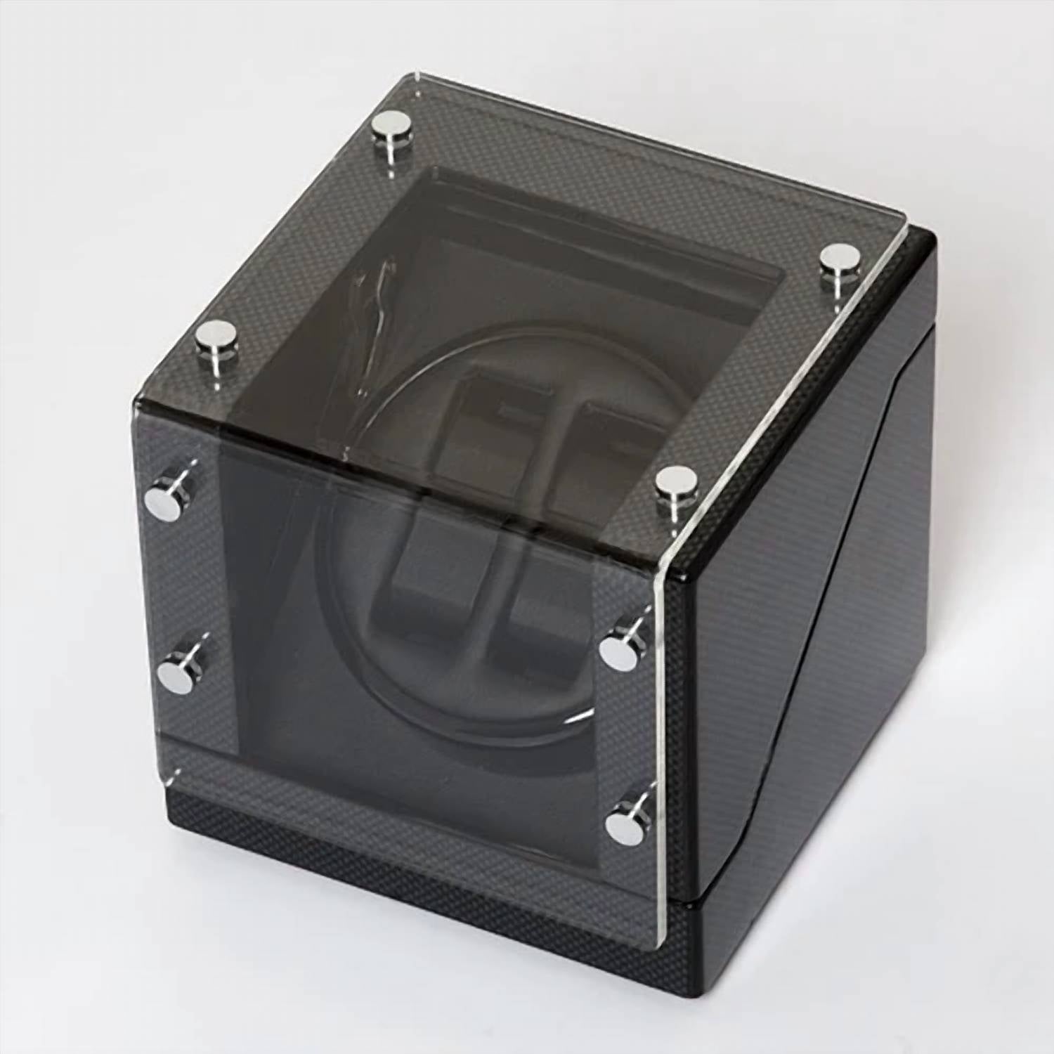 Brouk & Co. Carbon Fiber Watch Winder in black - men's accessory - detail view