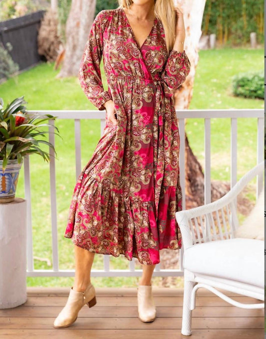 Cienna - Sophie Frill Wrap Midi Dress