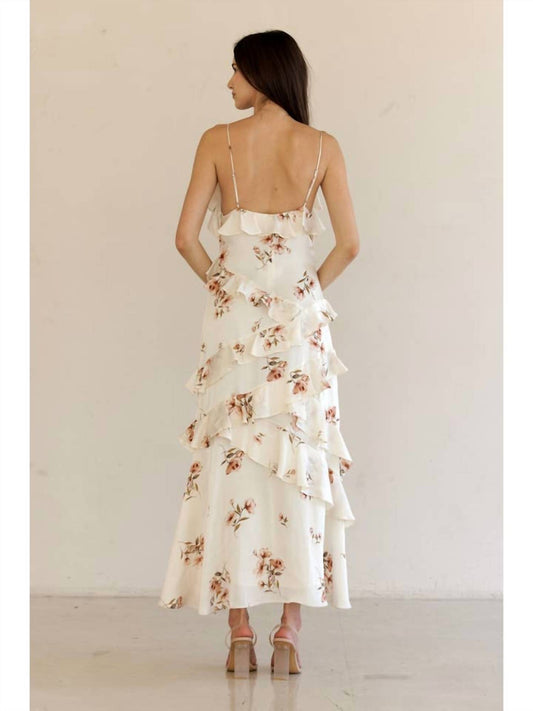 Storia - Floral Ruffle Maxi Dress
