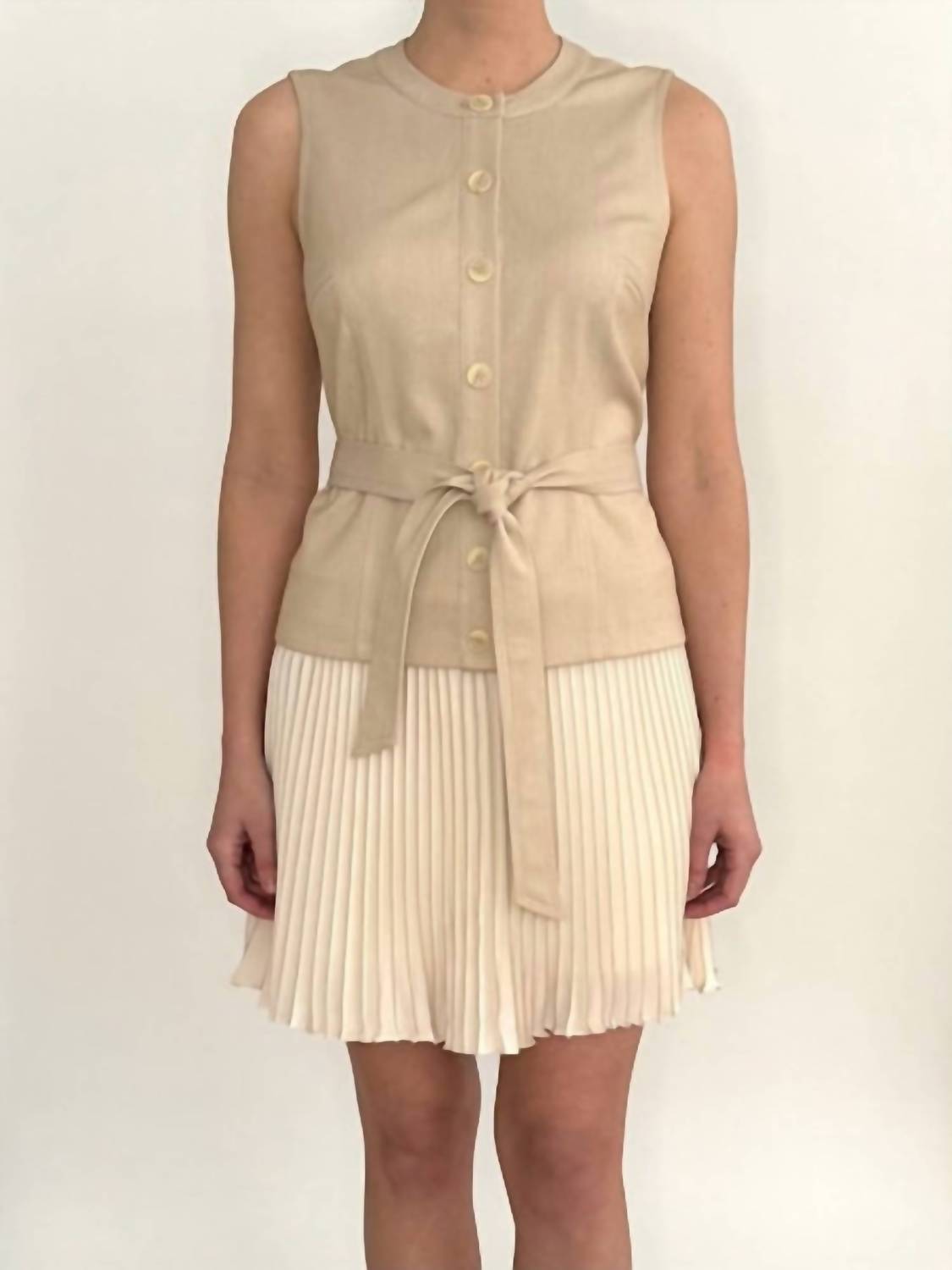 Cartolina Nantucket Emory Mini Dress in ecru 1 - women's dress