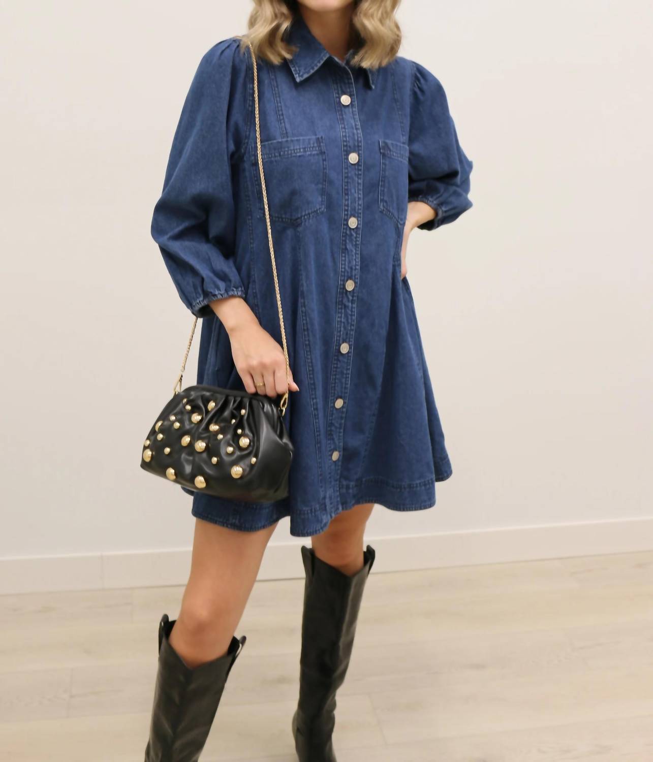Entro - Jemma Button Front Mini Dress