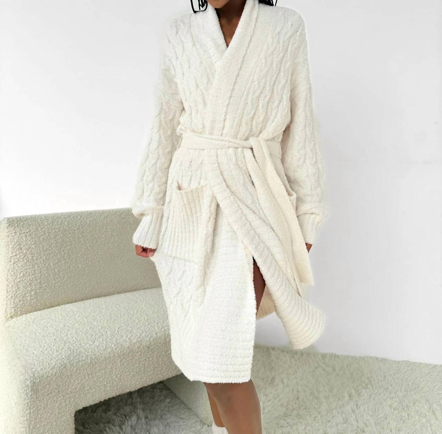 Splendid - Cozy Fuzzy Pj Cable Robe