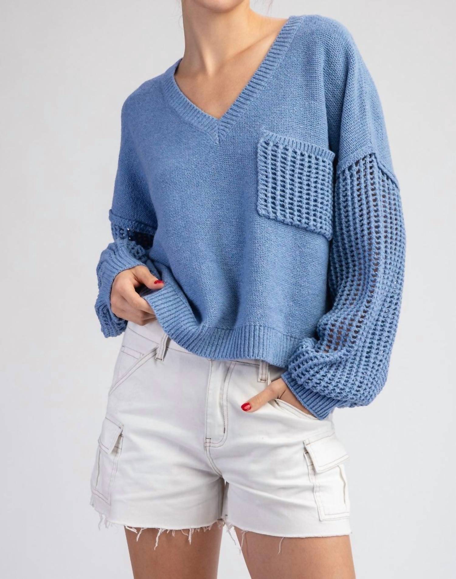 Ee:Some - Longsleeve Open Knit Sweater