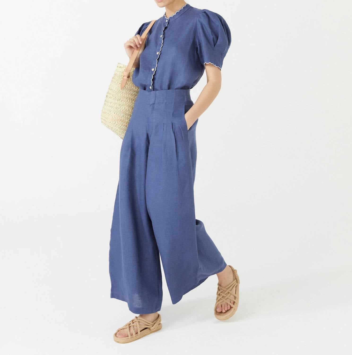 Lanhtropy - Culotte Linen Pant