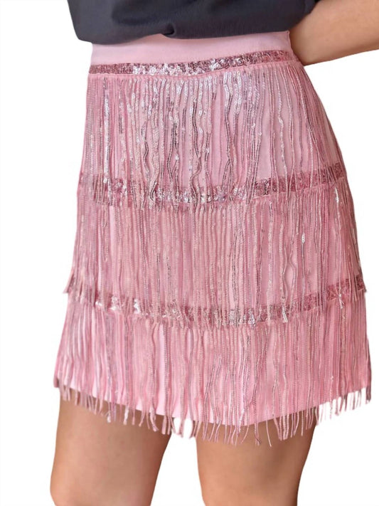 Mainstrip - Sequin Fringe Skirt