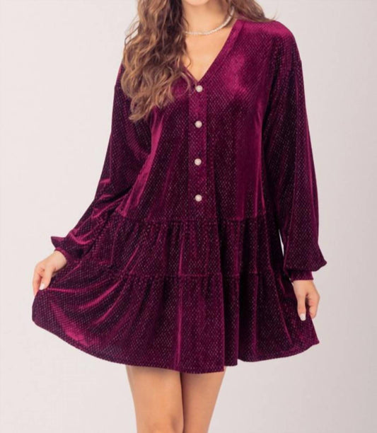 Velvet Flounce Dress