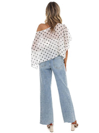 Le Lis - Better Me For You Polka Dot Poncho Top