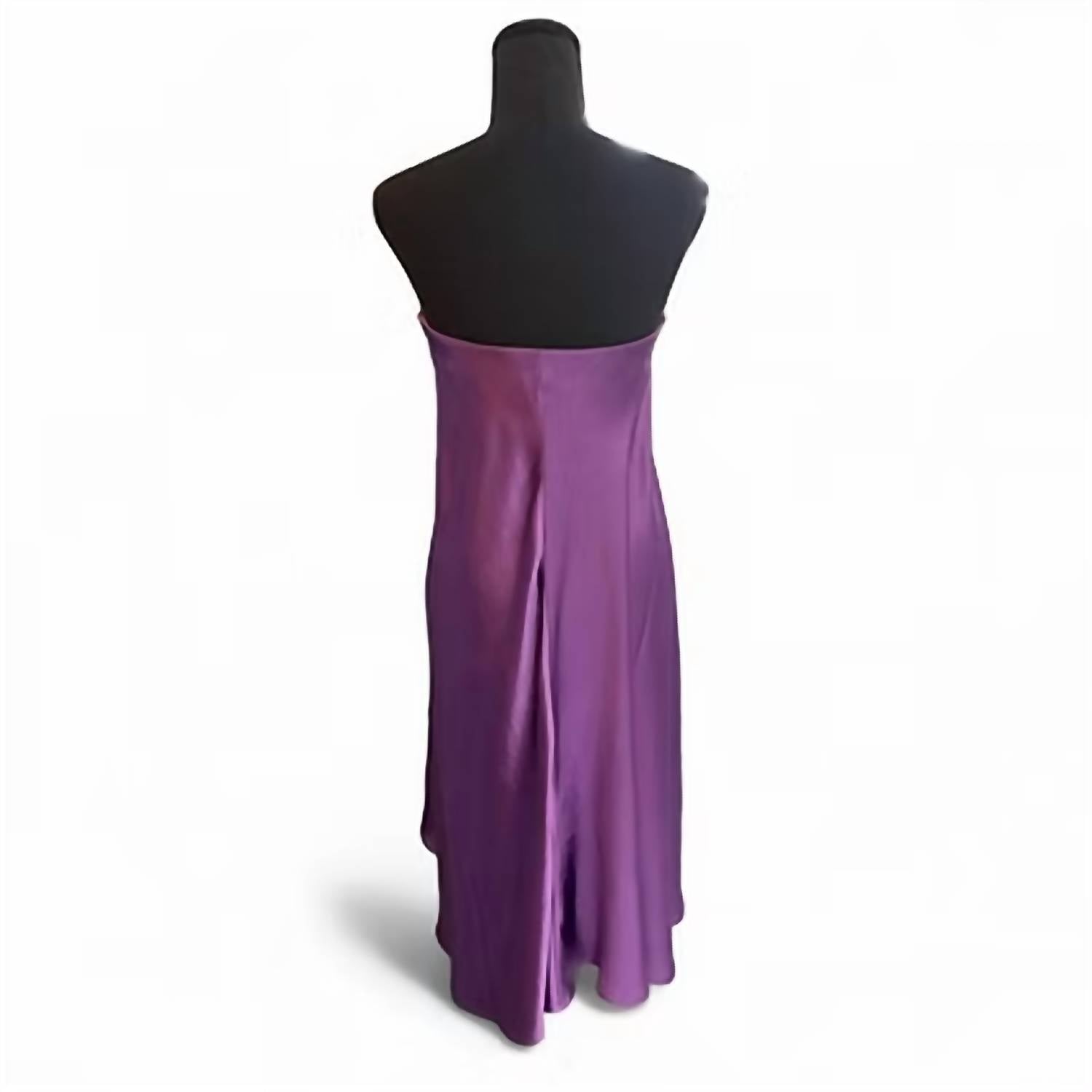 George W. Davies - Women's Strapless Satin Midi Dress
