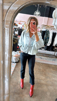 Free People - Brunch Babe Denim Blouse
