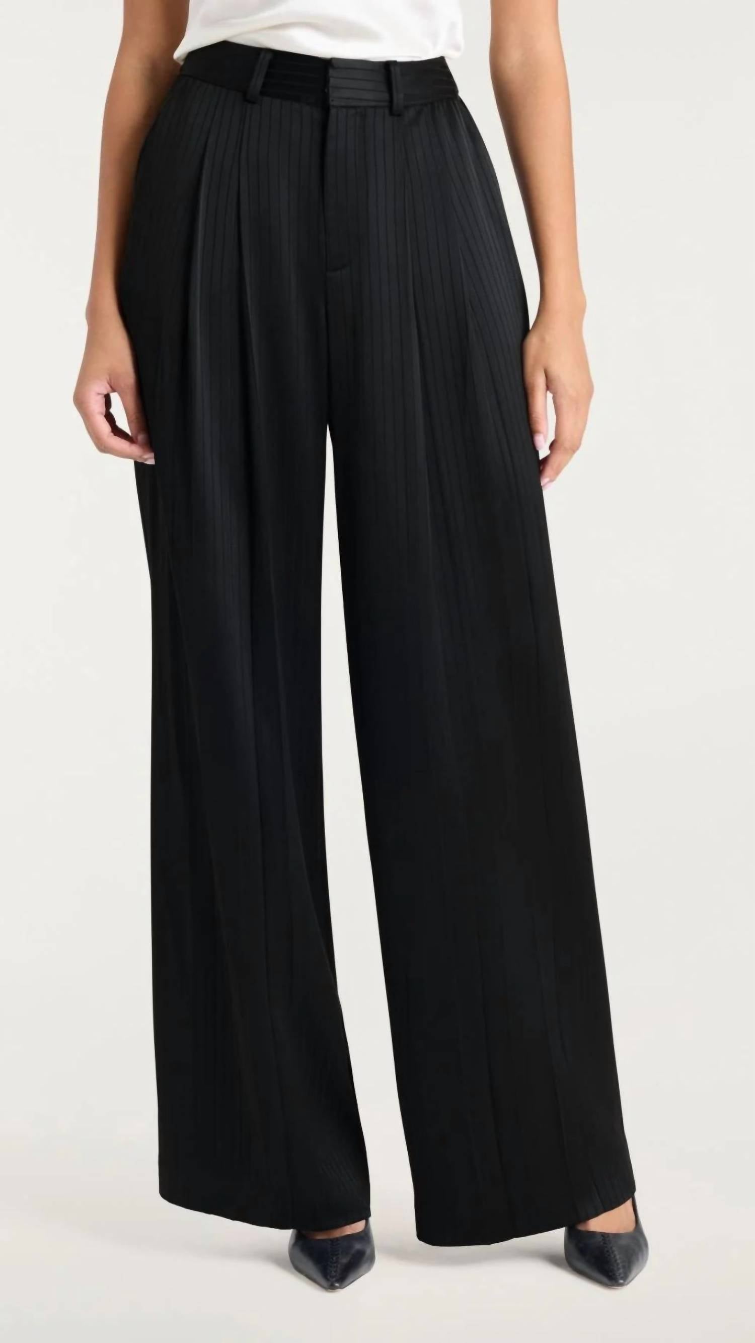 Cinq A Sept - Georgia Satin Stripe Marne Pant