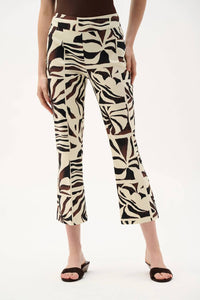 Joseph Ribkoff - Millennium Tropical Print Flared Pull-on Pants
