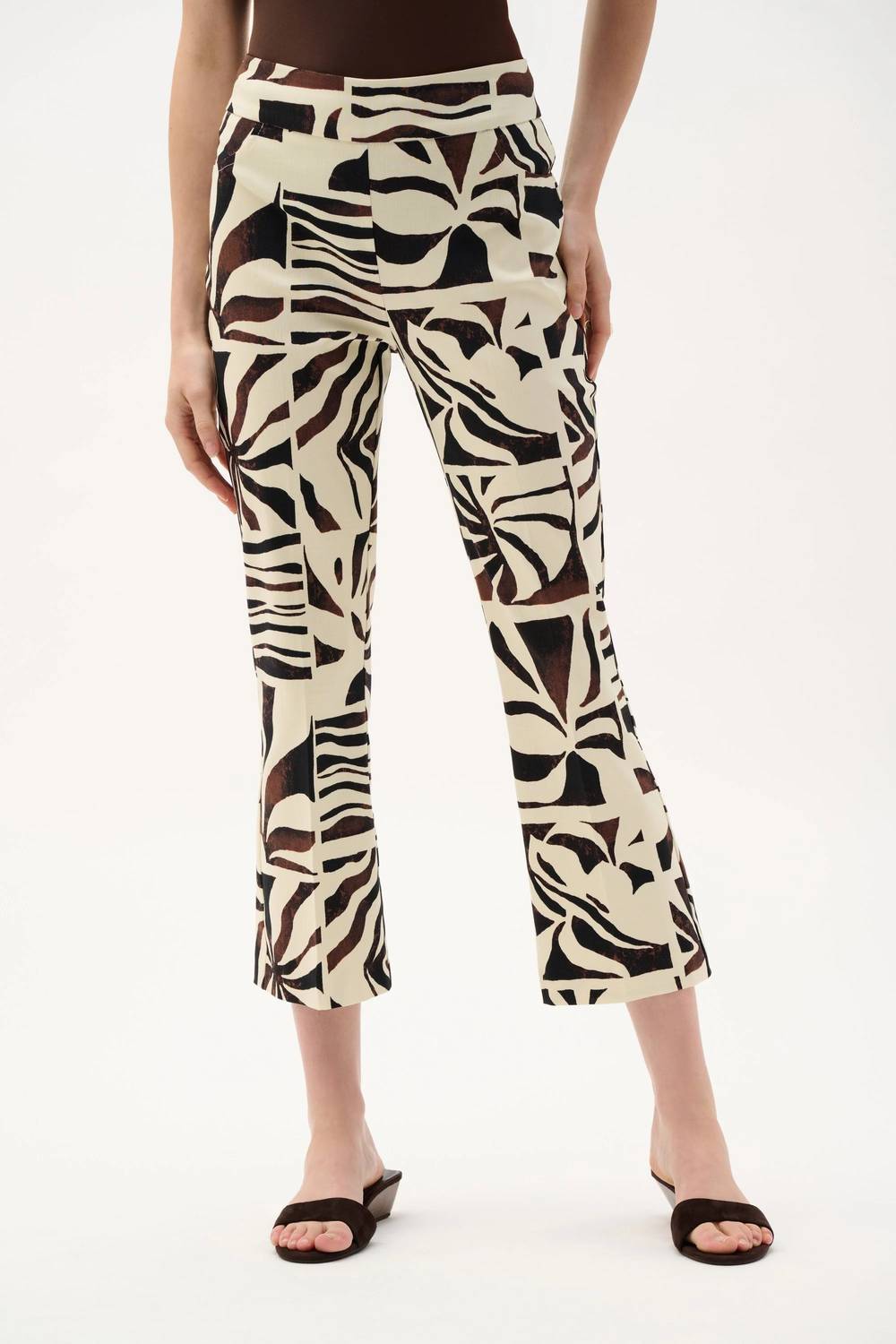 Joseph Ribkoff - Millennium Tropical Print Flared Pull-on Pants