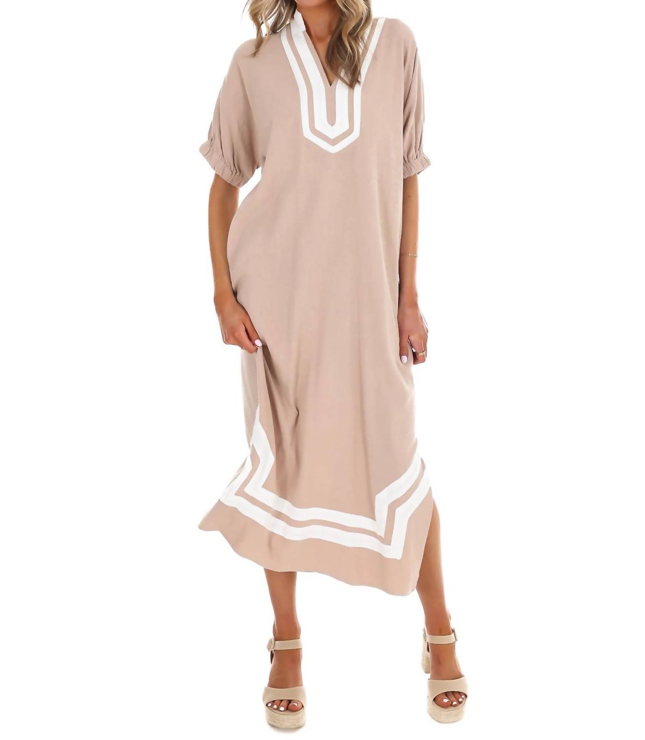 Entro - Women's In The Best Way Contrast Midi Dress