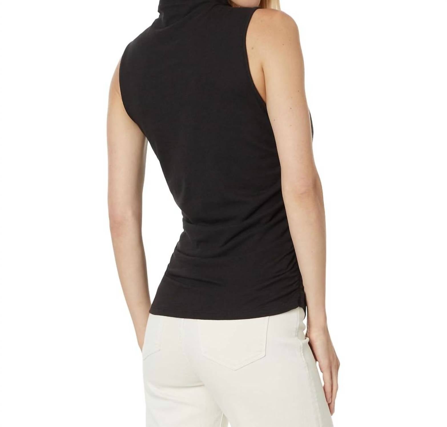 Lilla P - Shirred Mock Neck Tank Top