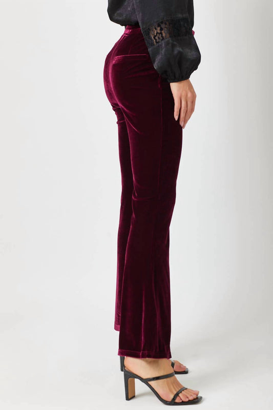 Mystree - Velvet Flare Trousers