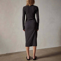 James Perse - Deep V Front Ruched Dress