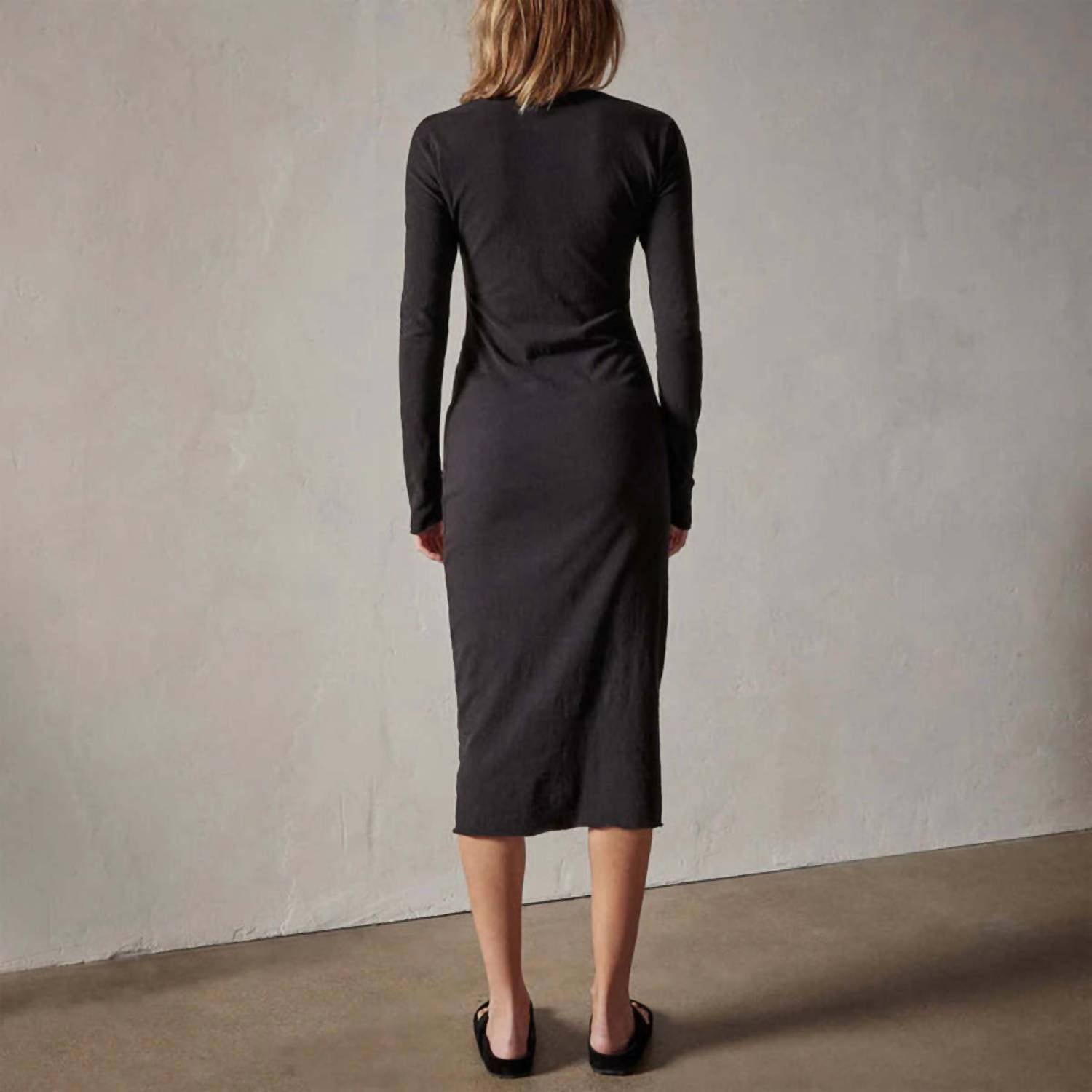 James Perse - Deep V Front Ruched Dress