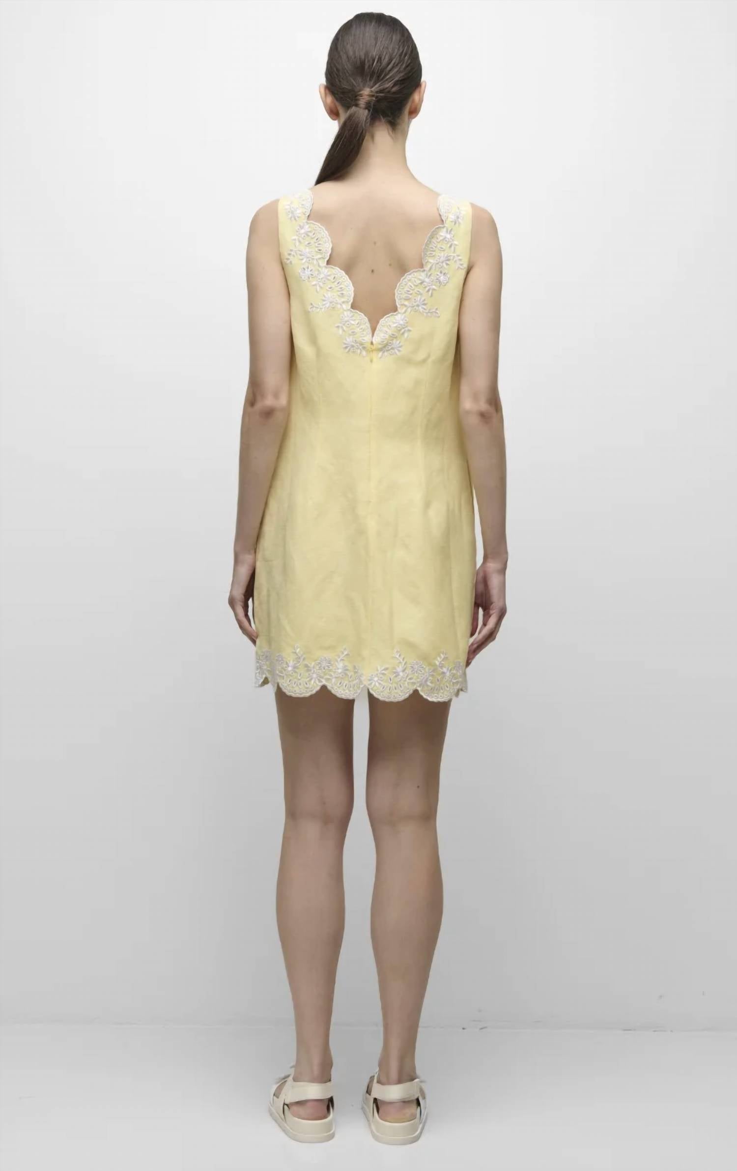 Simkhai - Edena Embroidered Linen Mini Dress