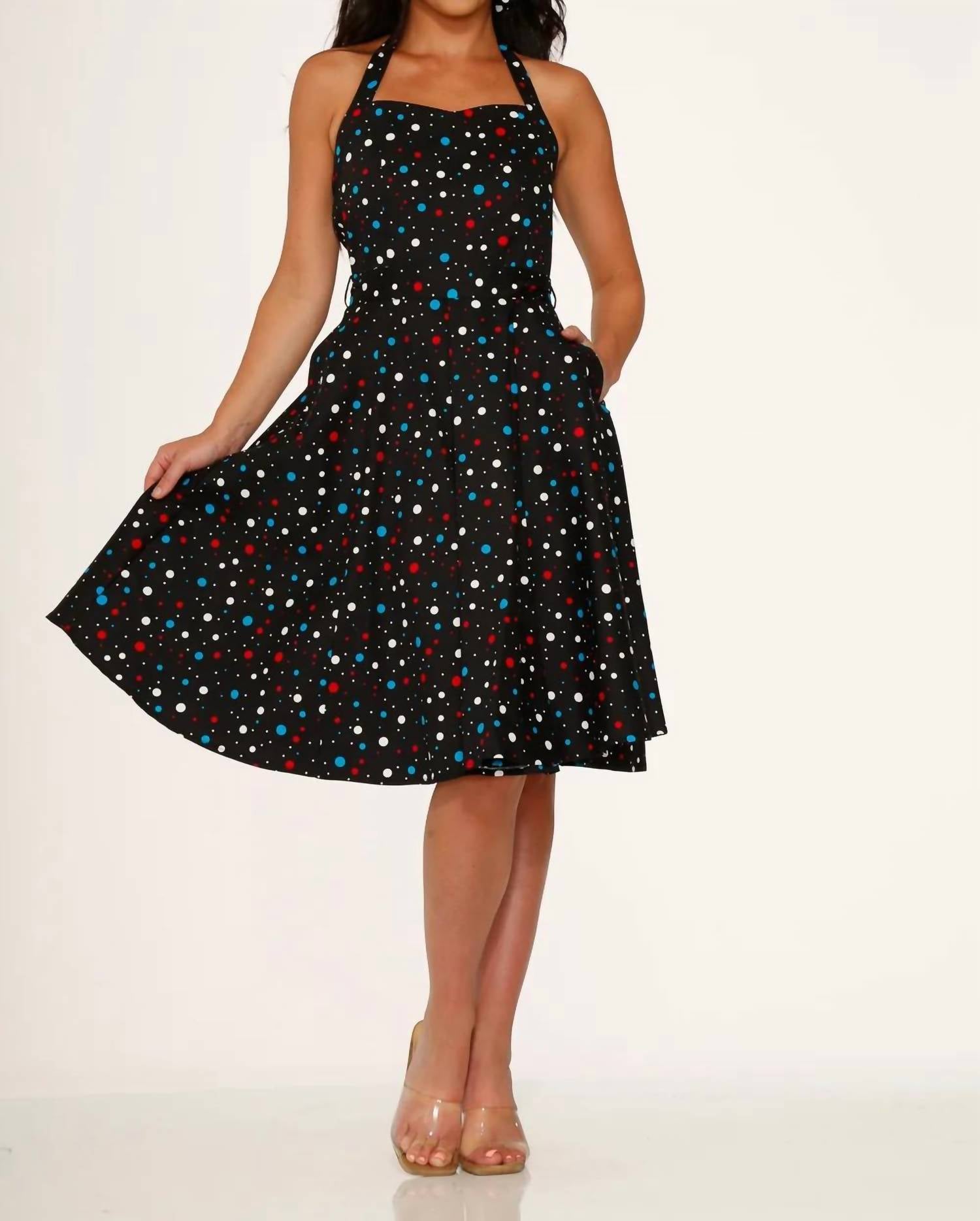 Orchid Bloom - Halter Swing Dress