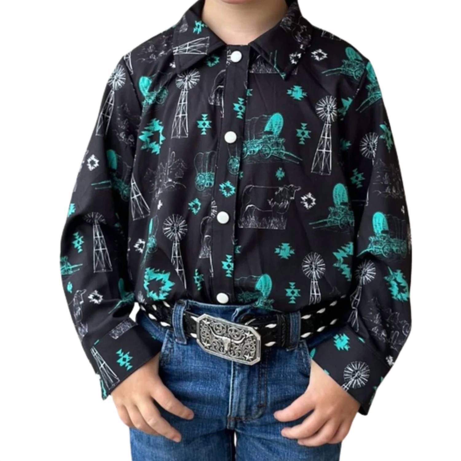 Sterling Kreek - Kid's Ranchy And Rad Button Up Top