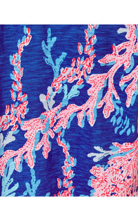 Lilly Pulitzer Etta V-neck Top in borealis blue swim on over - women's t-shirt - view 5