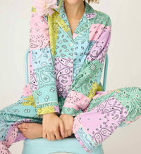 Pj Salvage - Howdy Honey Paisley 3-piece Flannel Pj Set