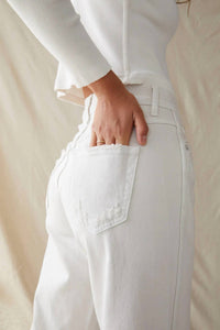 AMO Frida Wide Leg Denim Jean in white oak - women's jeans - view 6