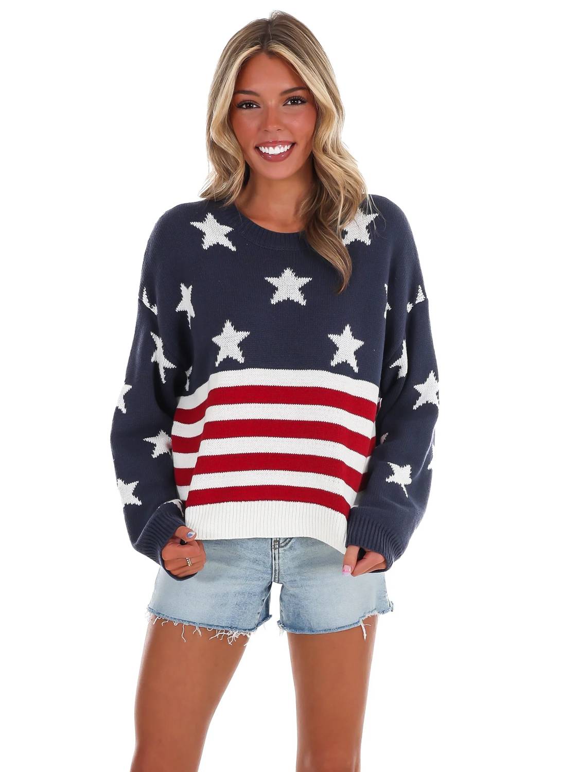Le Lis - Made In America Flag Sweater