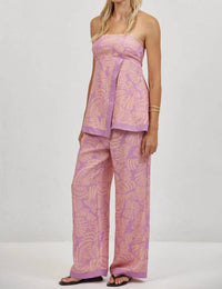 A.Ren - Coquille Print Strapless Top
