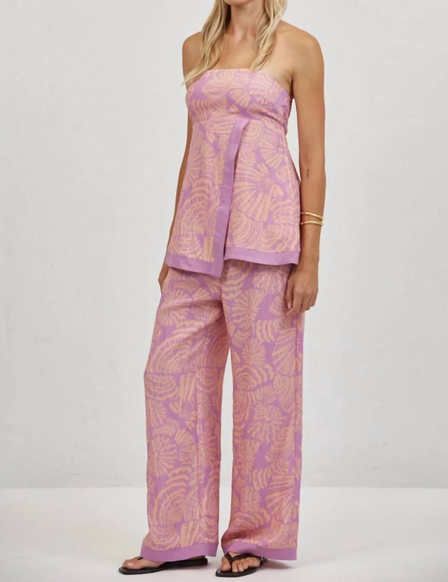 A.Ren - Coquille Print Strapless Top