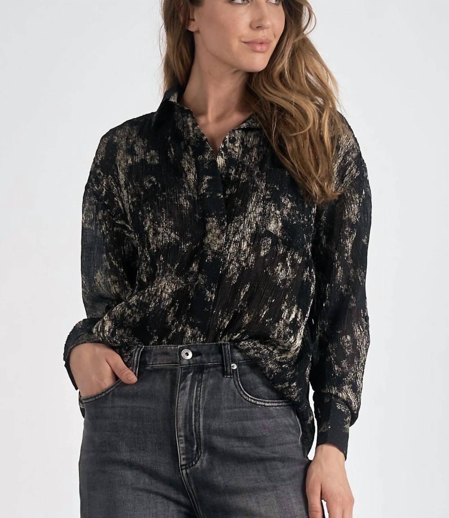 Elan - Foil Button Up