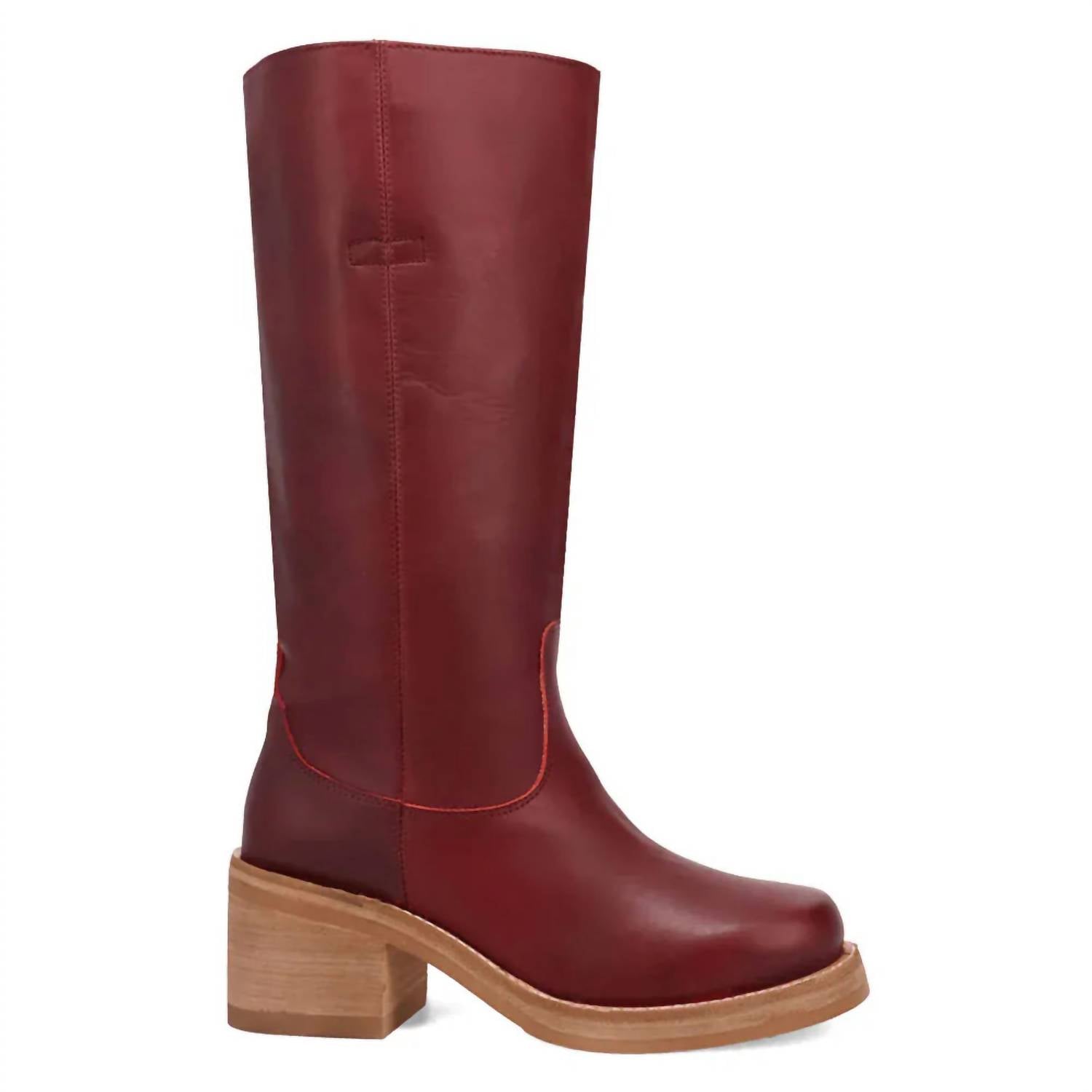 DAN POST. Women's Vagabond Leather Boot in merlot - women's shoe