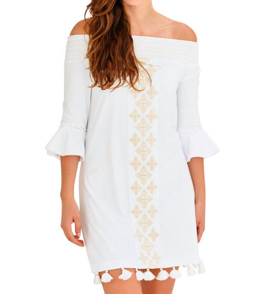 Cabana Life - Embroidered Off The Shoulder Dress