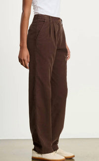 Velvet by Graham & Spencer Gail Relaxed Trousers in bark - women's pants - alternate view