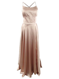 Betsy & Adam - Women's Satin Strappy Back Gown