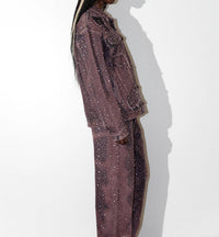 Knotwtr - Unisex Rhinestone Denim Jacket