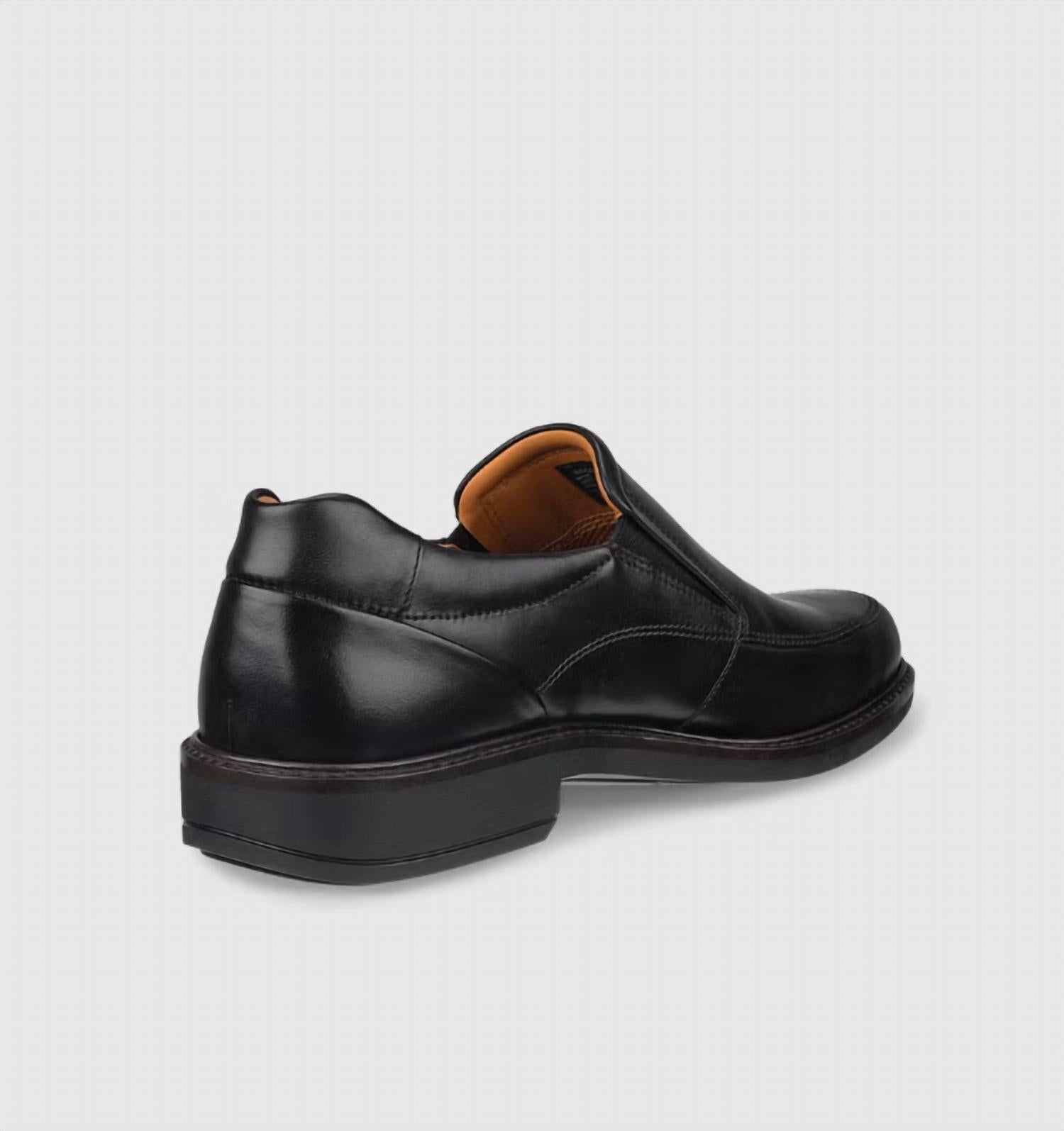 ECCO Men's Holton Apron Toe Slip On in black - men's loafer - detail view