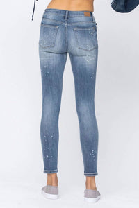 Judy Blue - Bleached Distressed Skinny Jeans