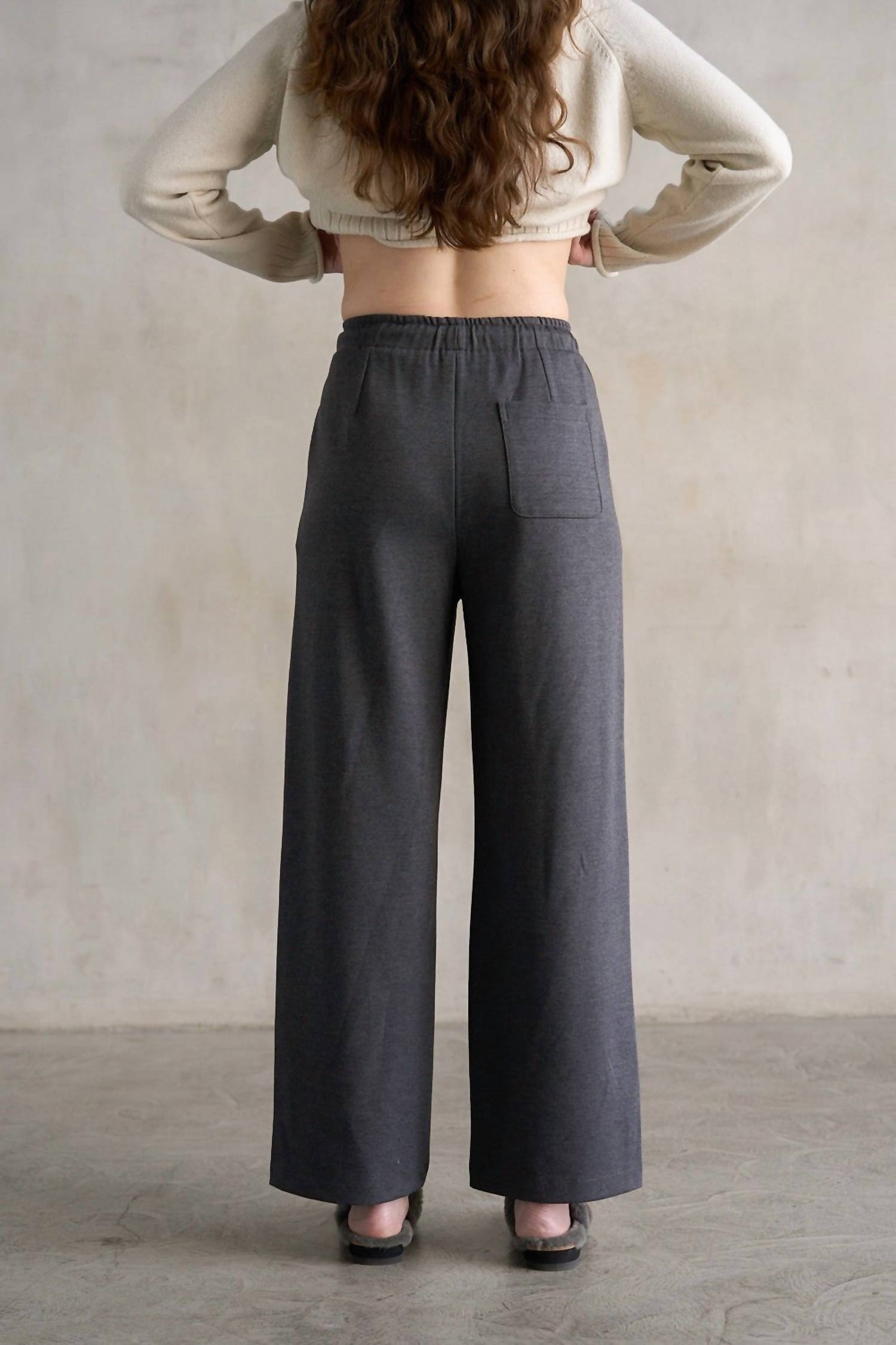 Elle Grey - Dani Elastic Waist Wide Classic Pants