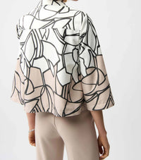 Joseph Ribkoff - Faux Suede Abstract Swing Jacket
