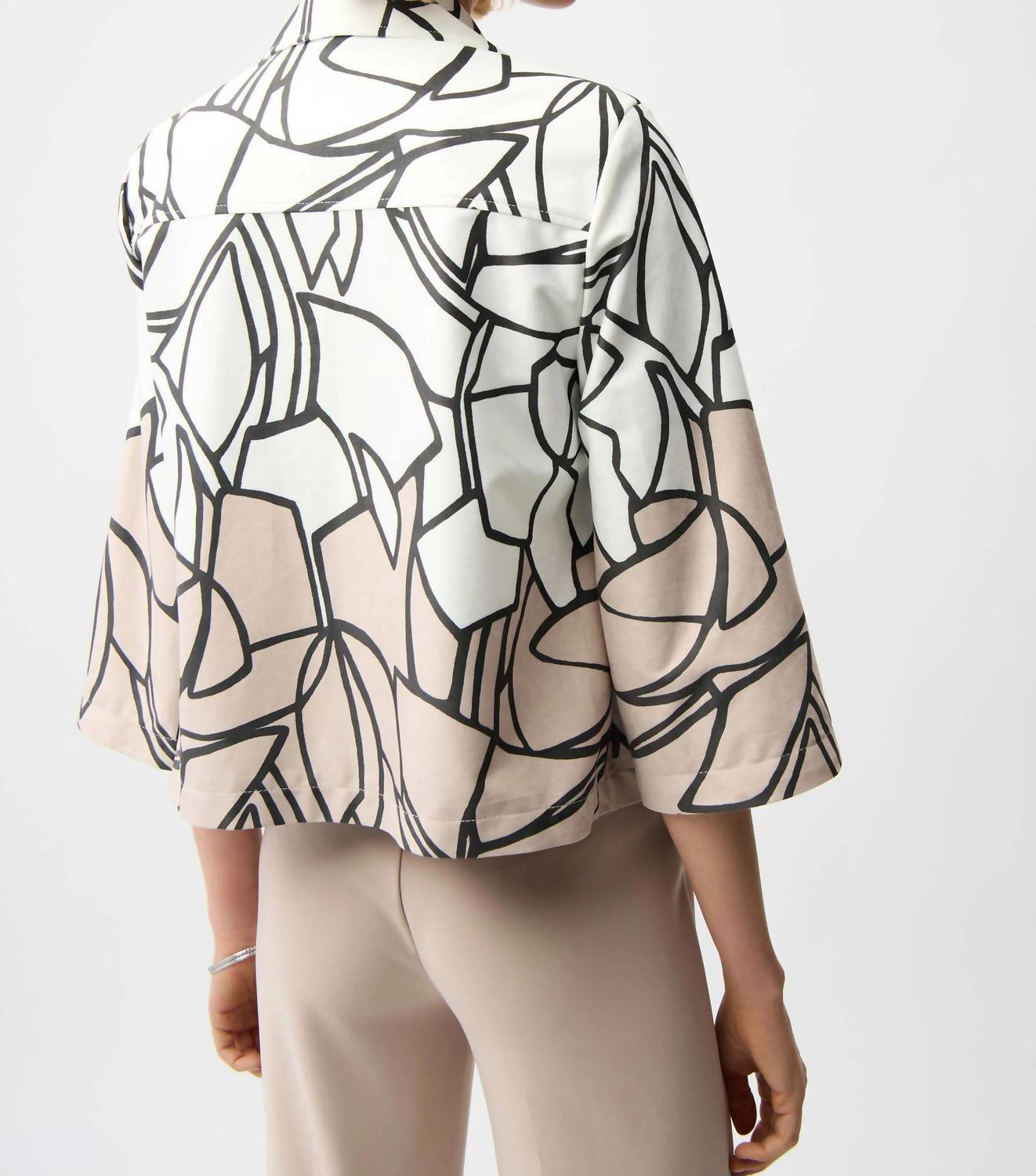 Joseph Ribkoff - Faux Suede Abstract Swing Jacket
