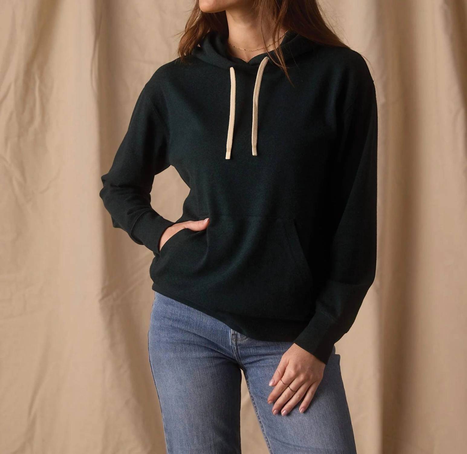 The Normal Brand Puremeso Everyday Hoodie in emerald - women's top