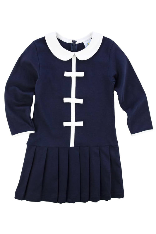 Florence Eiseman - Girls' Knit Dress With Pleated Skirt And Bows