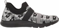 Spenco Women's Karma Stretch Floral Shoes in black white - women's sneaker - detail view