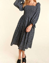 Haptics - Ditzy Flower Fit And Flare Babydoll Dress