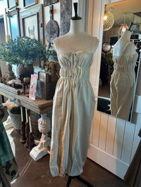 So Me - Ruched Tie-front Jumpsuit